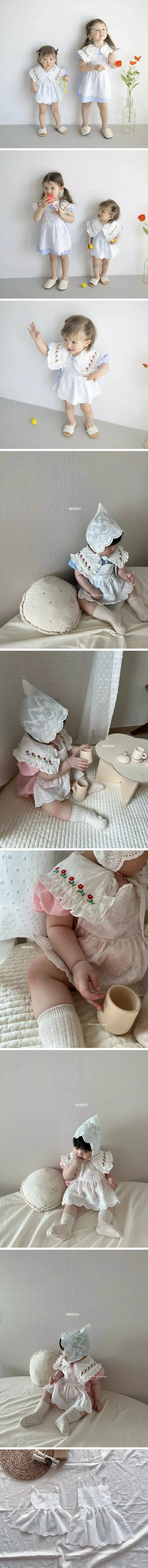 Neneru - Korean Children Fashion - #childrensboutique - Blooming Aprin Ivory