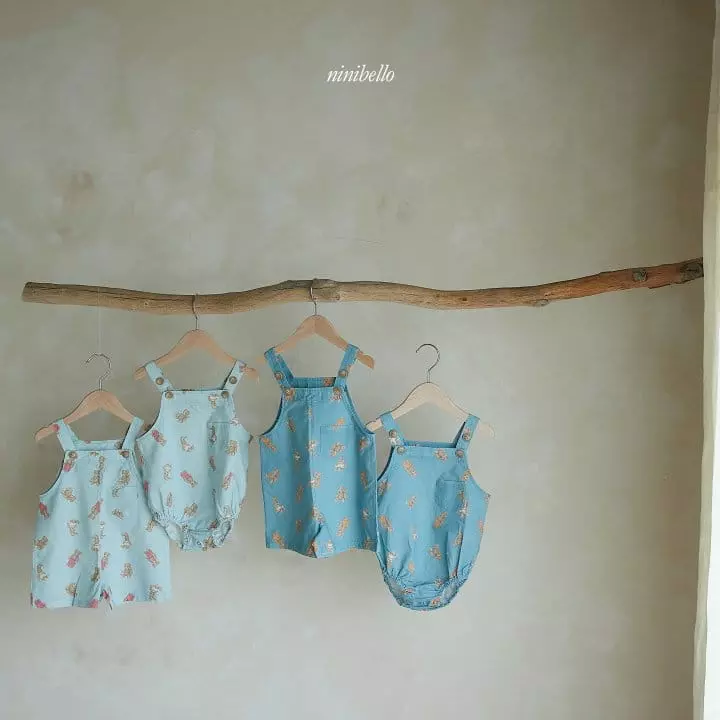 Ninibello - Korean Baby Fashion - #babyboutiqueclothing - Beeb Bear Denim Bodysuit