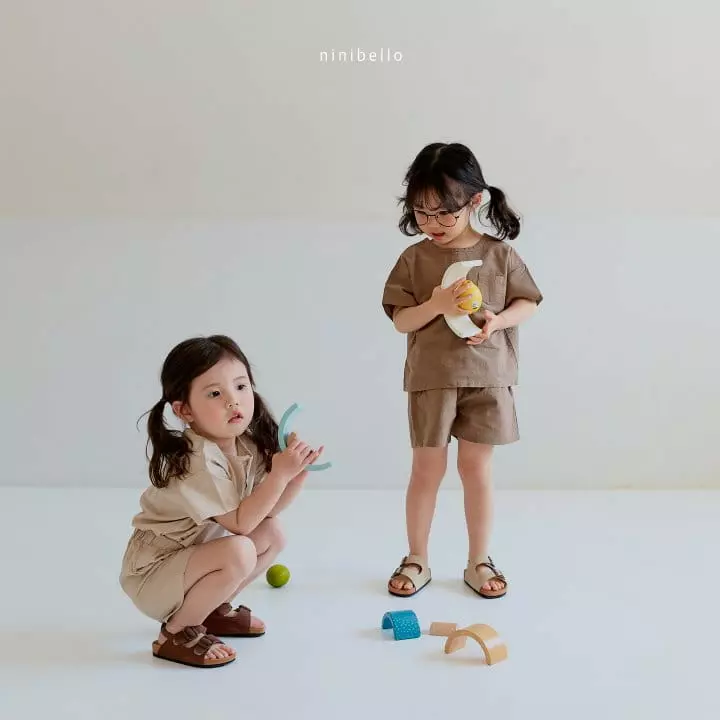 Ninibello - Korean Children Fashion - #prettylittlegirls - Summer Linen Top Bottom Set - 4