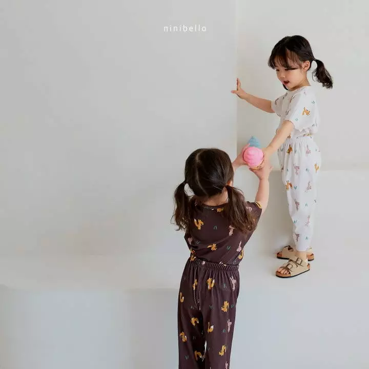 Ninibello - Korean Children Fashion - #childrensboutique - Friends Pleats Top Bottom Set