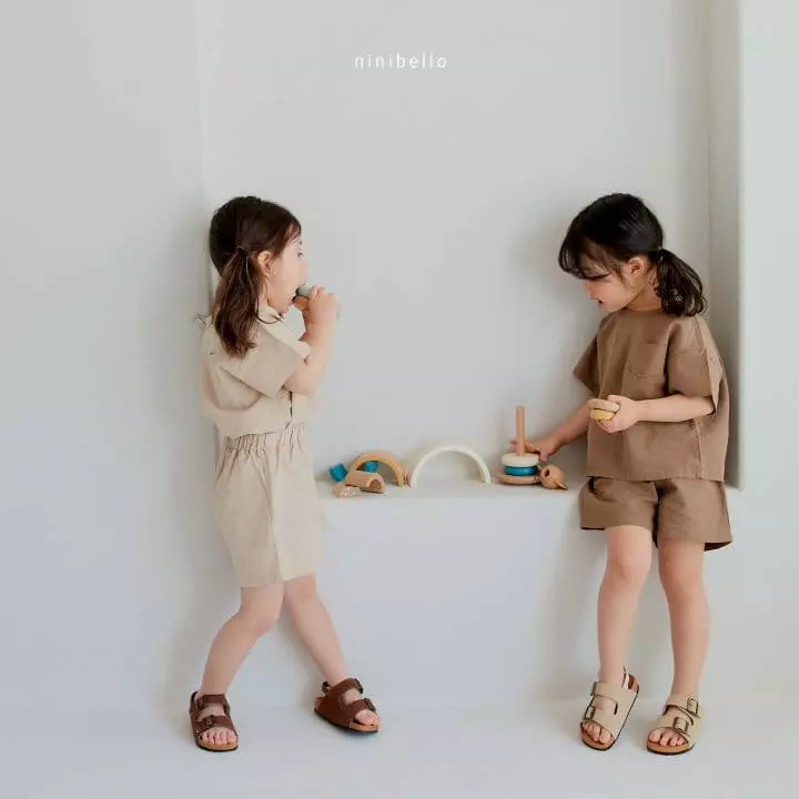 Ninibello - Korean Children Fashion - #designkidswear - Summer Linen Top Bottom Set - 7