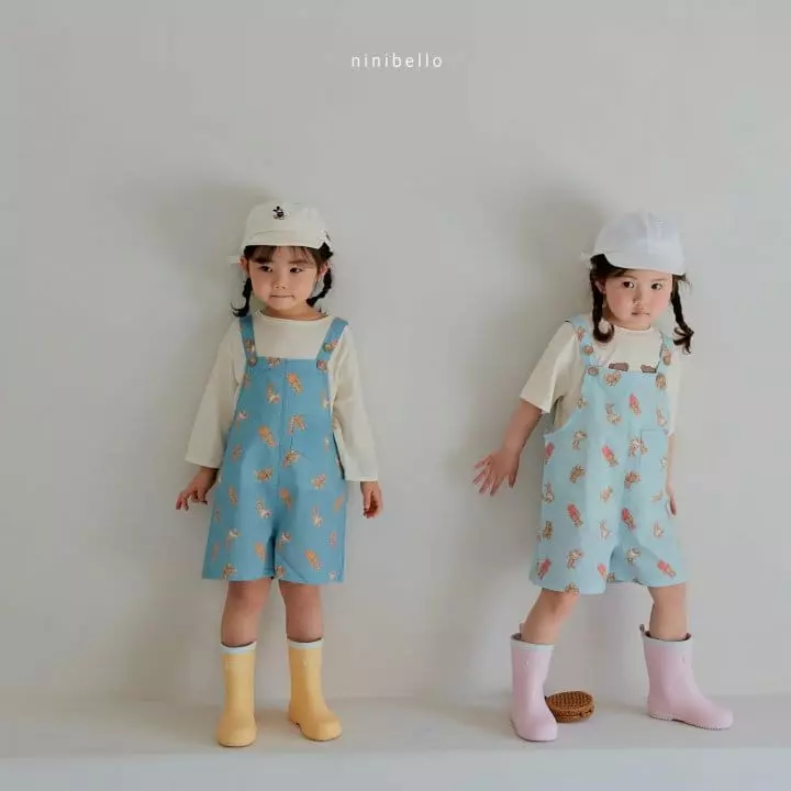 Ninibello - Korean Children Fashion - #designkidswear - Bear Bear Denim Dungarees - 11