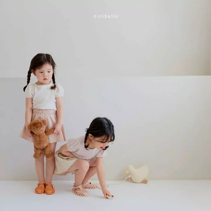Ninibello - Korean Children Fashion - #discoveringself - Eyelet Puff Tee - 10