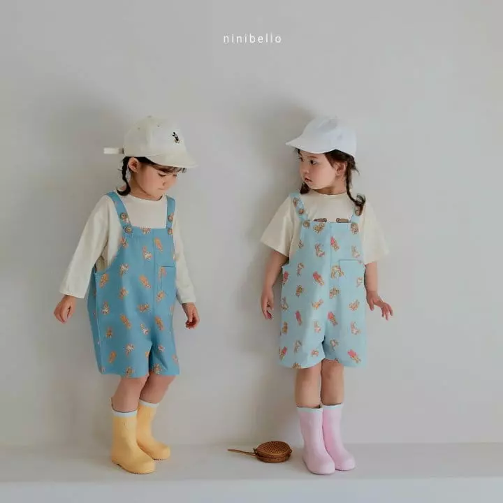 Ninibello - Korean Children Fashion - #discoveringself - Bear Bear Denim Dungarees - 12