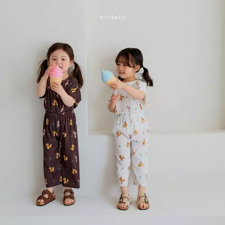 Ninibello - Korean Children Fashion - #discoveringself - Friends Pleats Top Bottom Set - 4