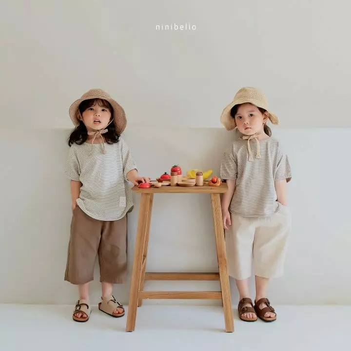 Ninibello - Korean Children Fashion - #kidsshorts - Stripes Piping Tee - 6