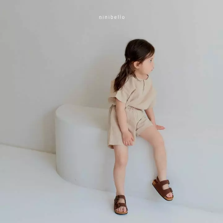 Ninibello - Korean Children Fashion - #kidsstore - Summer Linen Top Bottom Set - 11