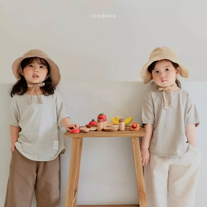 Ninibello - Korean Children Fashion - #kidsstore - Stripes Piping Tee - 7