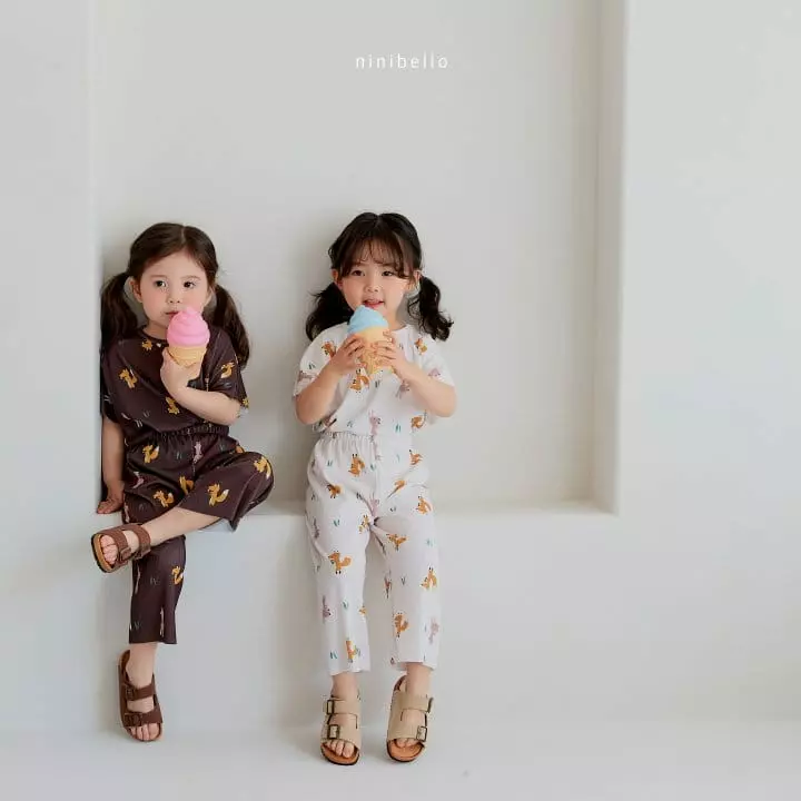 Ninibello - Korean Children Fashion - #kidsstore - Friends Pleats Top Bottom Set - 6