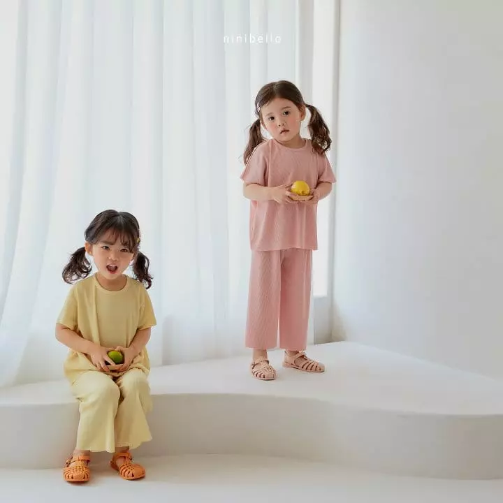 Ninibello - Korean Children Fashion - #kidsstore - Nini Pleats Top Bottom Set - 2