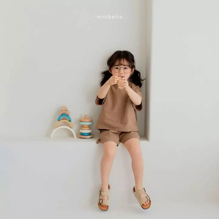 Ninibello - Korean Children Fashion - #kidzfashiontrend - Summer Linen Top Bottom Set - 12