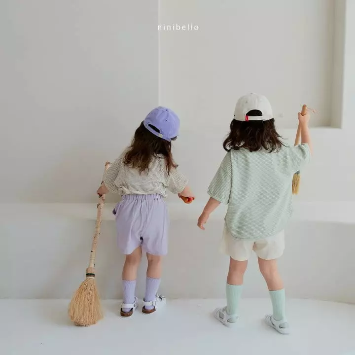 Ninibello - Korean Children Fashion - #kidzfashiontrend - Stripes Piping Tee - 8