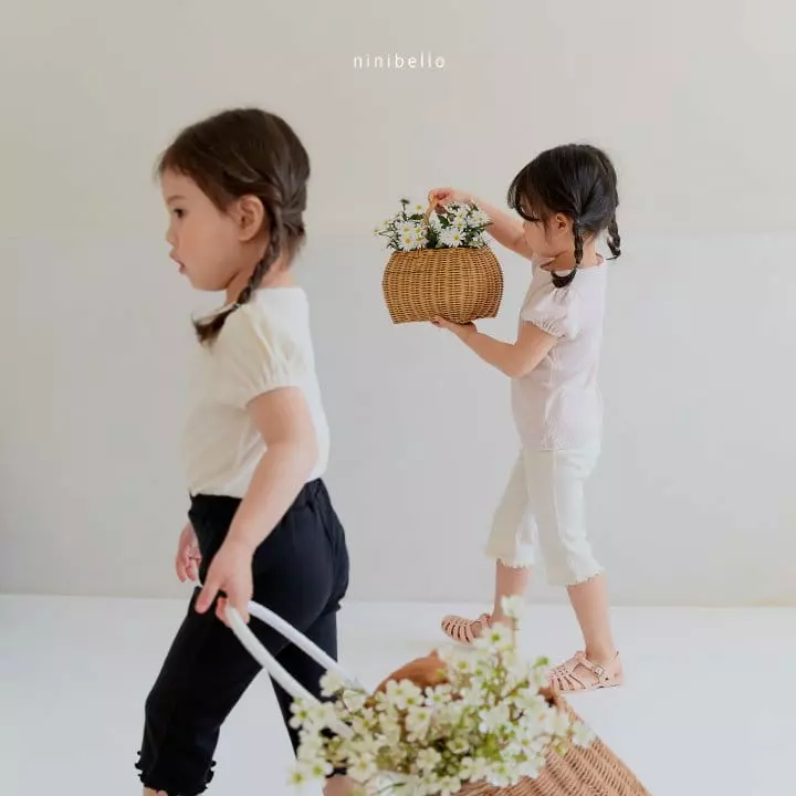 Ninibello - Korean Children Fashion - #littlefashionista - Eyelet Puff Tee - 2