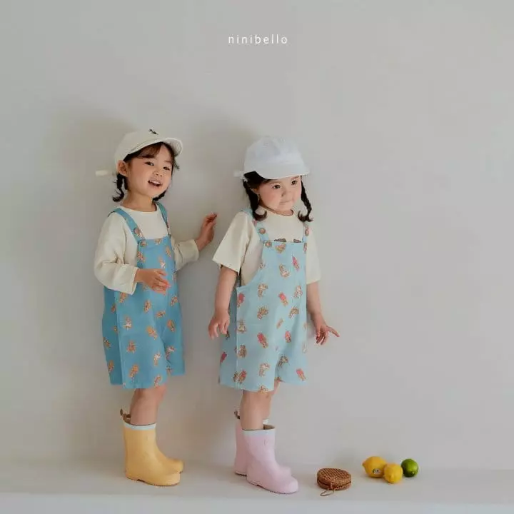 Ninibello - Korean Children Fashion - #magicofchildhood - Bear Bear Denim Dungarees - 3