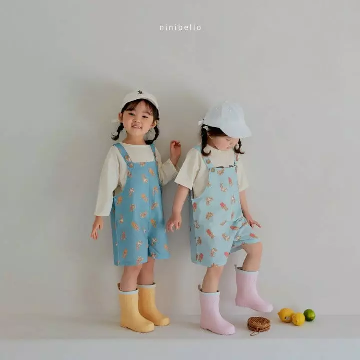 Ninibello - Korean Children Fashion - #magicofchildhood - Bear Bear Denim Dungarees - 4