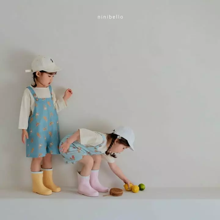 Ninibello - Korean Children Fashion - #todddlerfashion - Bear Bear Denim Dungarees - 6
