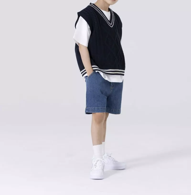 Nrk - Korean Children Fashion - #childofig - Slit Jeans Shorts - 4