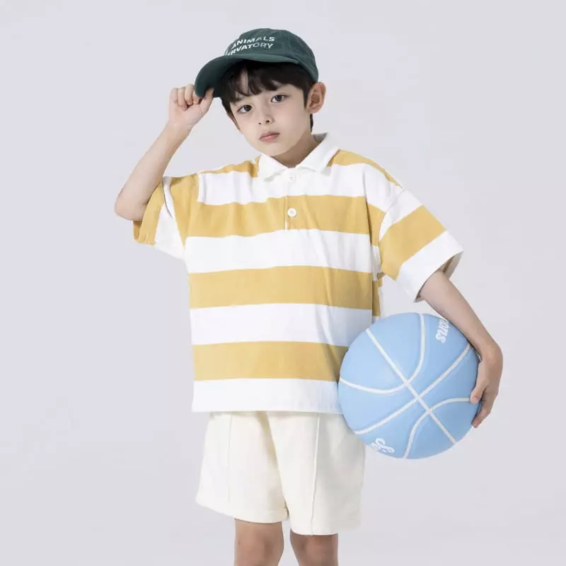 Nrk - Korean Children Fashion - #discoveringself - Box Collar Tee - 11