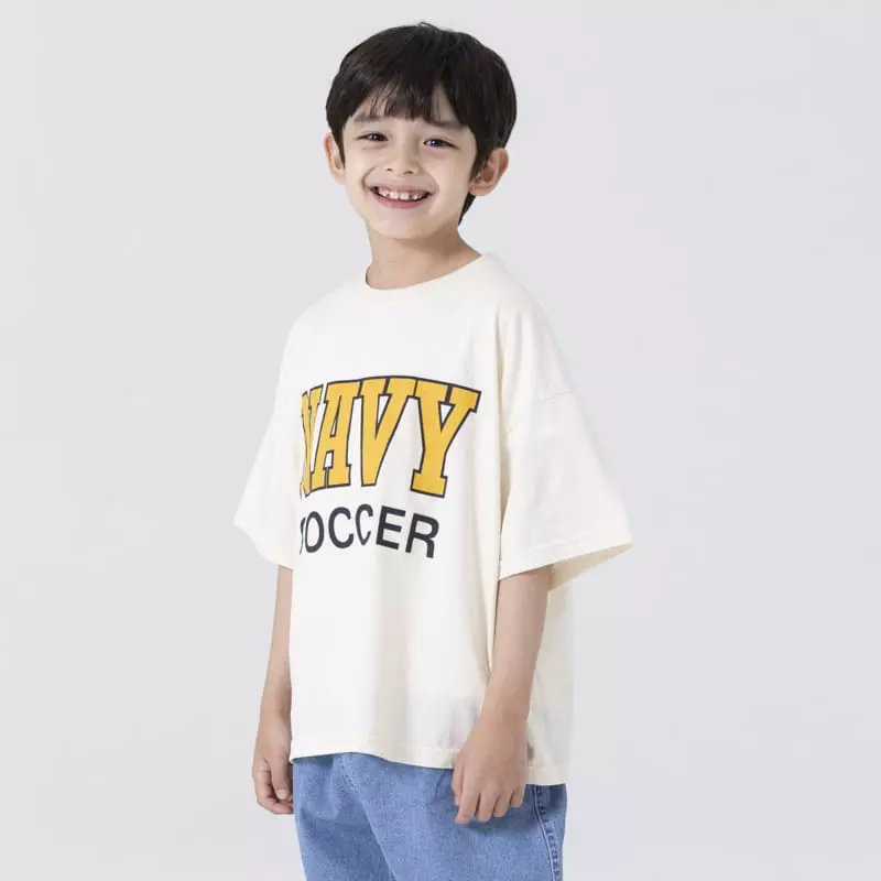 Nrk - Korean Children Fashion - #kidsshorts - Navy Paint Tee - 8