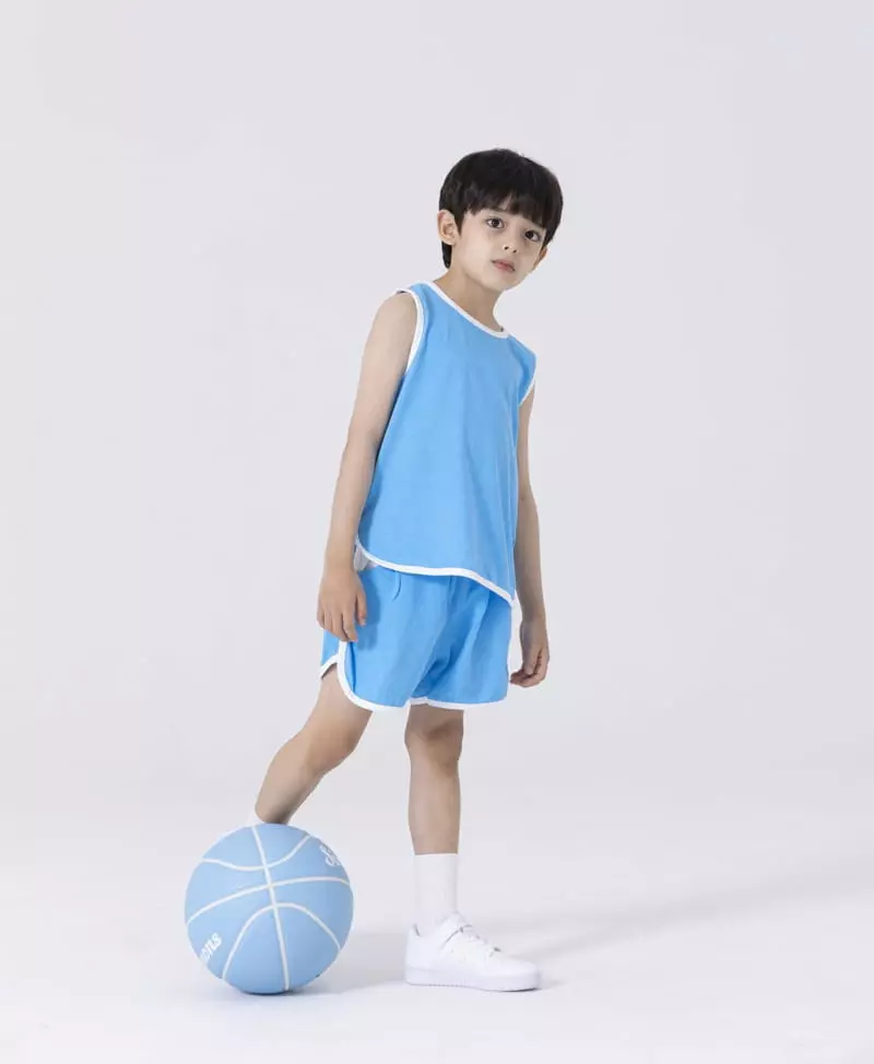 Nrk - Korean Children Fashion - #kidsshorts - Pigment Sleeveless Top Bottom Set - 5