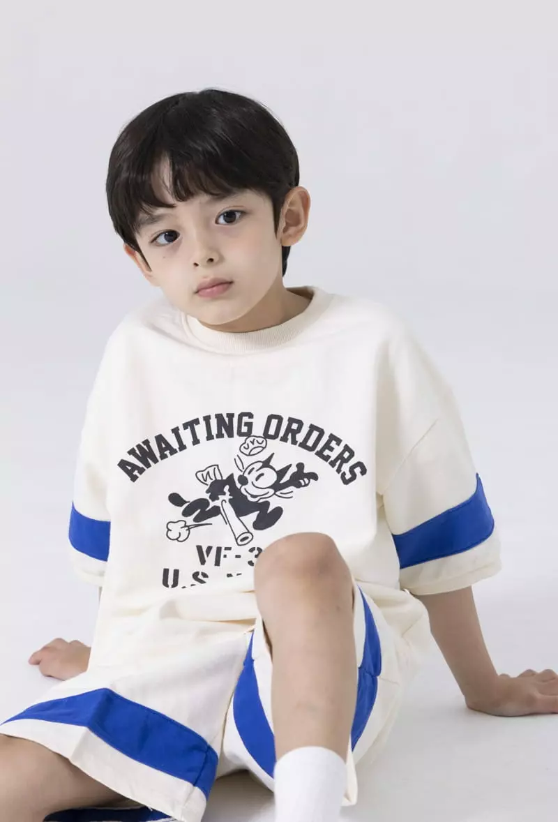 Nrk - Korean Children Fashion - #kidsshorts - Kitty Top Bottom Set - 3