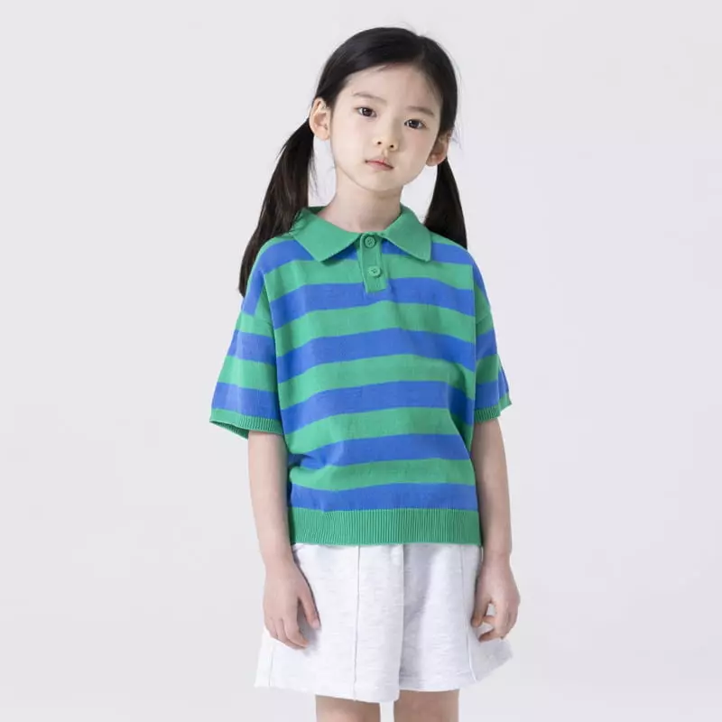 Nrk - Korean Children Fashion - #kidsshorts - Stripes Collar Knit - 11