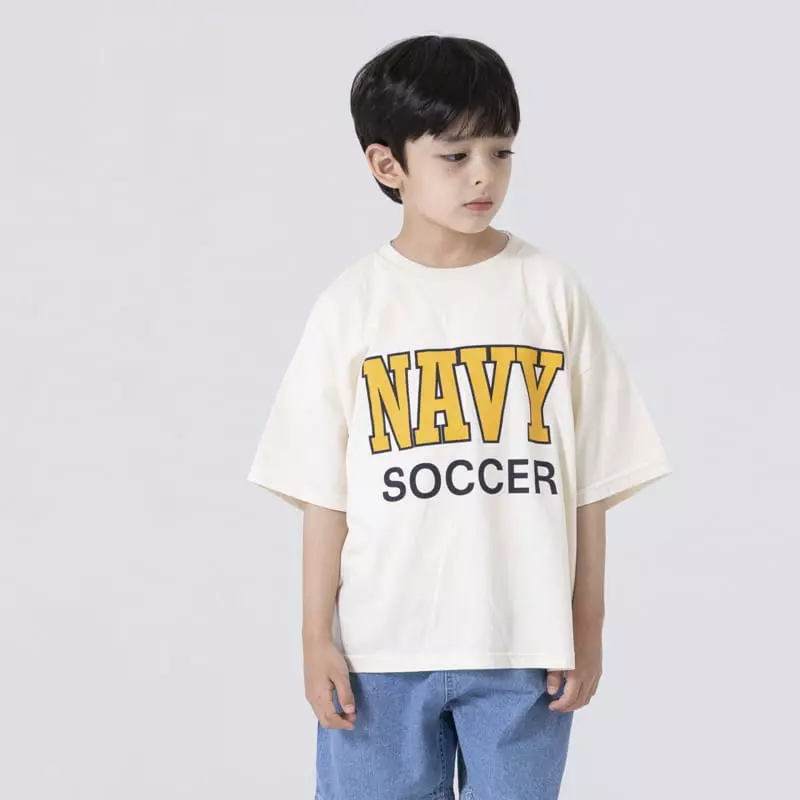 Nrk - Korean Children Fashion - #kidzfashiontrend - Navy Paint Tee - 10