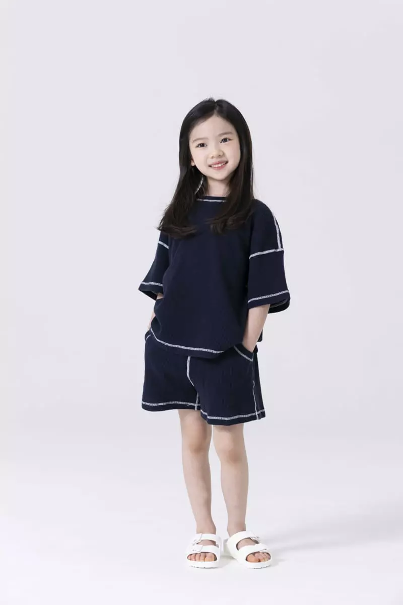 Nrk - Korean Children Fashion - #kidsstore - Waffle Od Top Bottom Set - 4