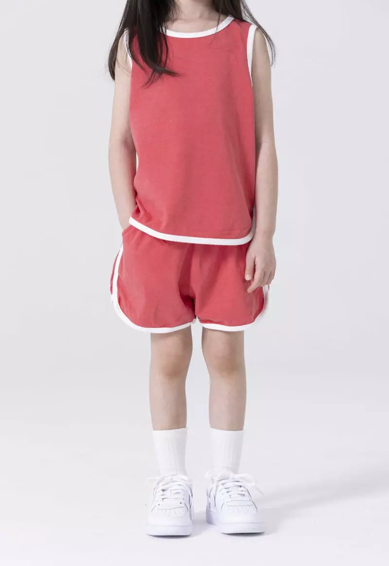 Nrk - Korean Children Fashion - #littlefashionista - Pigment Sleeveless Top Bottom Set - 9
