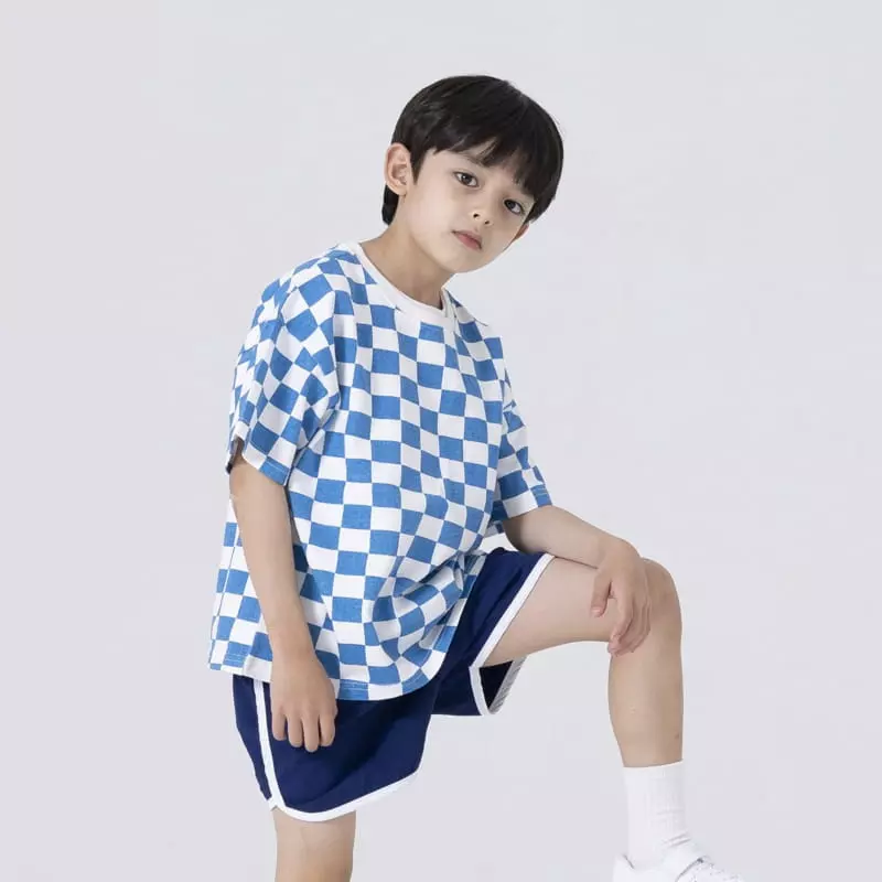 Nrk - Korean Children Fashion - #magicofchildhood - Square Check Tee - 9