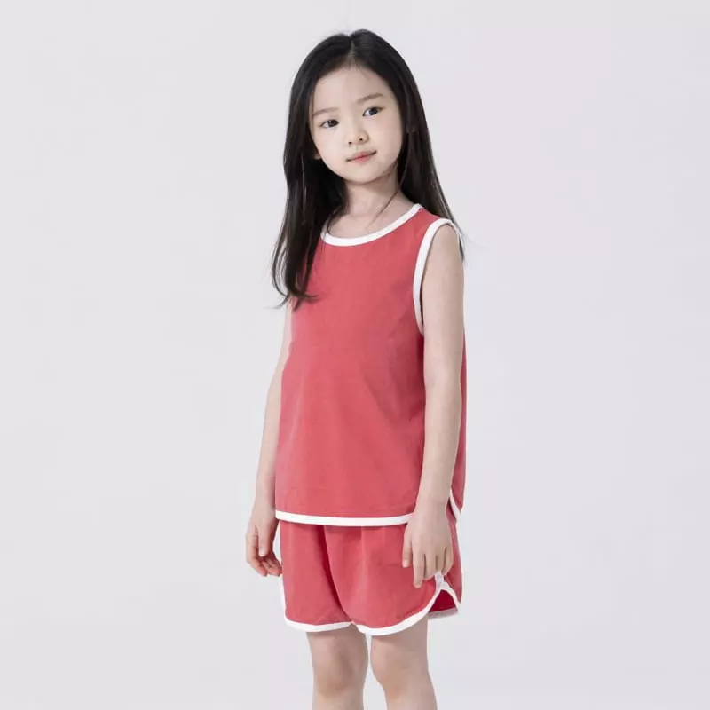 Nrk - Korean Children Fashion - #prettylittlegirls - Pigment Sleeveless Top Bottom Set - 12