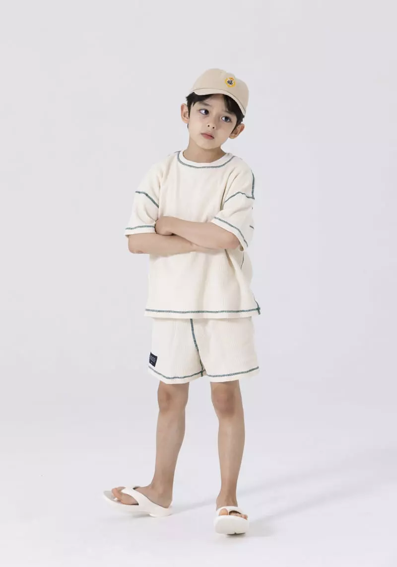 Nrk - Korean Children Fashion - #prettylittlegirls - Waffle Od Top Bottom Set - 9