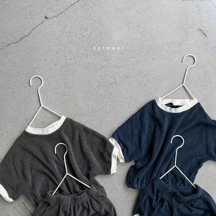 Oatmeal - Korean Children Fashion - #Kfashion4kids - Haroi Towel Top Bottom Set