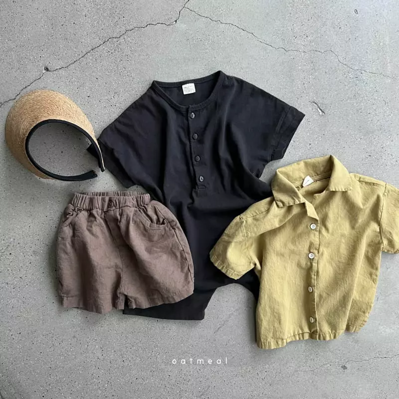 Oatmeal - Korean Children Fashion - #Kfashion4kids - Mok Linen Shorts - 7