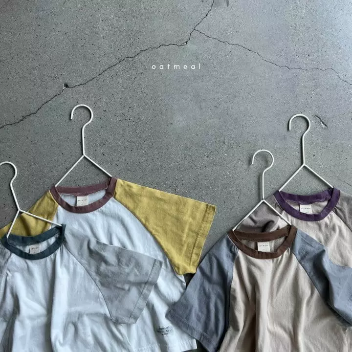 Oatmeal - Korean Children Fashion - #childofig - Basic S Raglan Tee