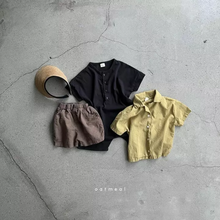 Oatmeal - Korean Children Fashion - #childrensboutique - Gored Shirt - 5