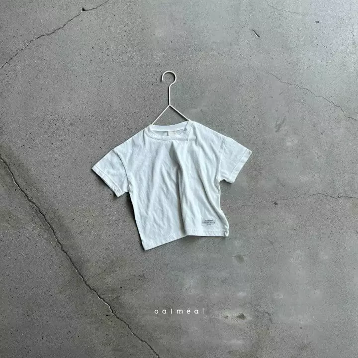 Oatmeal - Korean Children Fashion - #childrensboutique - Basic S Round Tee - 2