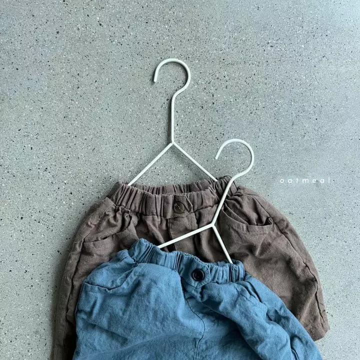 Oatmeal - Korean Children Fashion - #designkidswear - Mok Linen Shorts