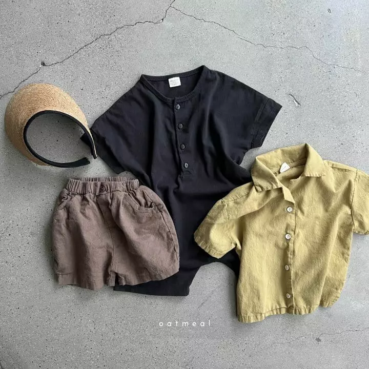 Oatmeal - Korean Children Fashion - #discoveringself - Gored Shirt - 7