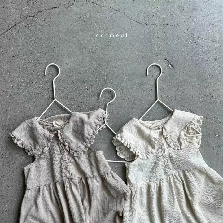 Oatmeal - Korean Children Fashion - #discoveringself - Idin One-piece