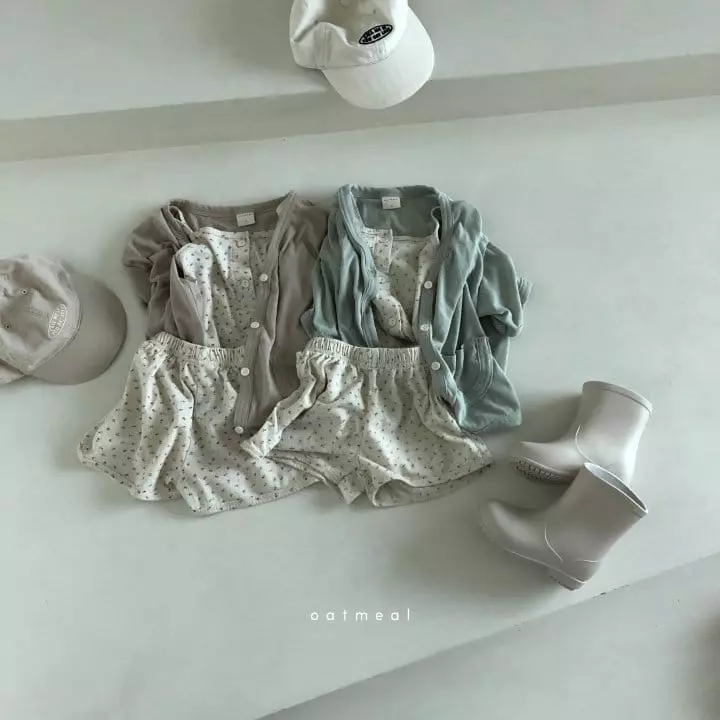 Oatmeal - Korean Children Fashion - #discoveringself - Moniel Top Bottom Set - 11