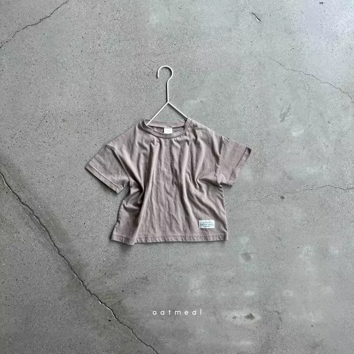 Oatmeal - Korean Children Fashion - #designkidswear - Basic S Round Tee - 4