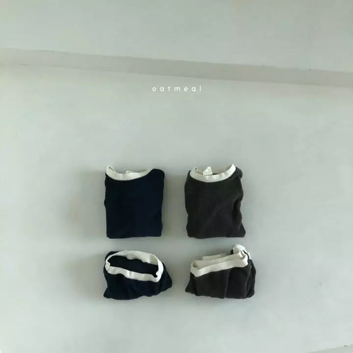 Oatmeal - Korean Children Fashion - #fashionkids - Haroi Towel Top Bottom Set - 11