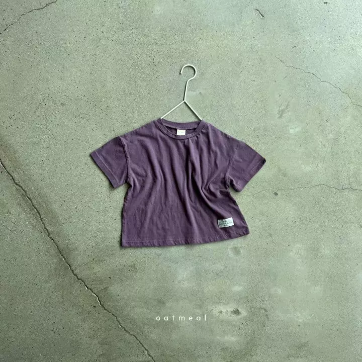 Oatmeal - Korean Children Fashion - #fashionkids - Basic S Round Tee - 5