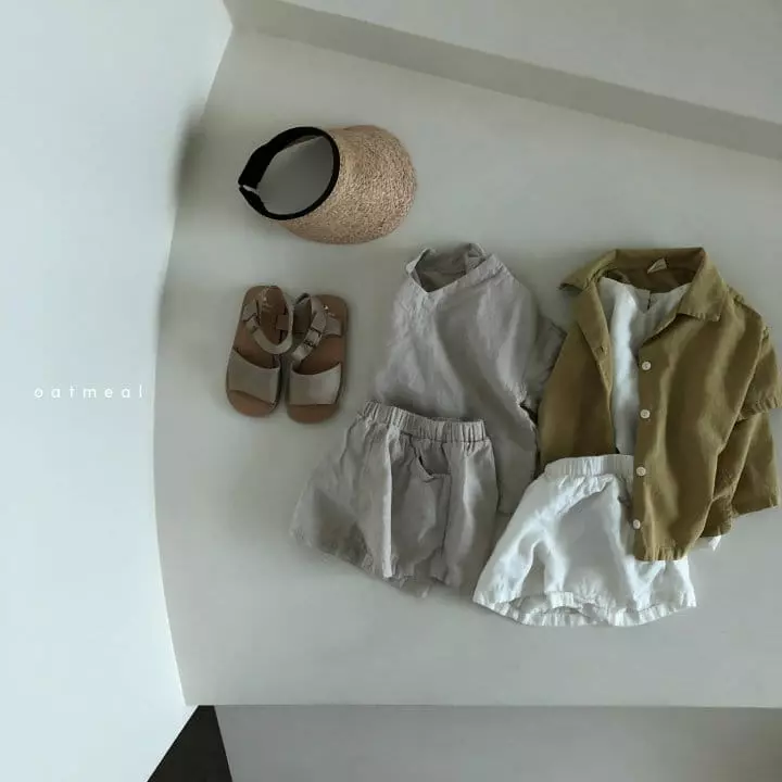 Oatmeal - Korean Children Fashion - #kidsshorts - Gored Shirt - 9
