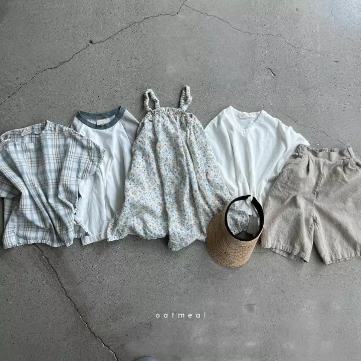 Oatmeal - Korean Children Fashion - #kidsshorts - Basic S Raglan Tee - 7