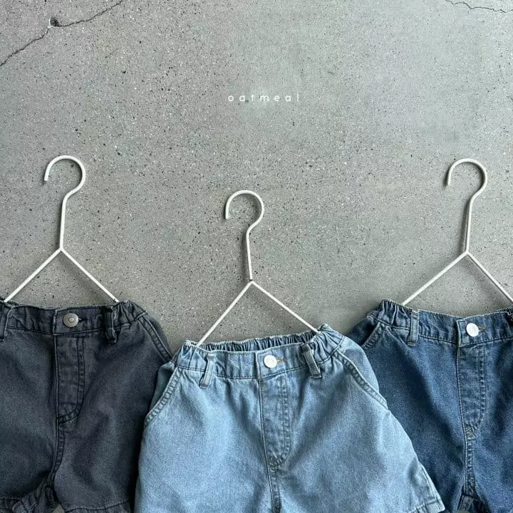 Oatmeal - Korean Children Fashion - #kidsshorts - Liner S Jeans