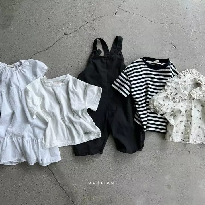 Oatmeal - Korean Children Fashion - #kidzfashiontrend - Basic S Round Tee - 8
