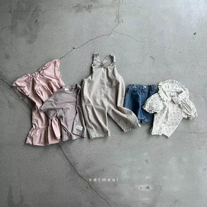 Oatmeal - Korean Children Fashion - #littlefashionista - Basic S Round Tee - 10