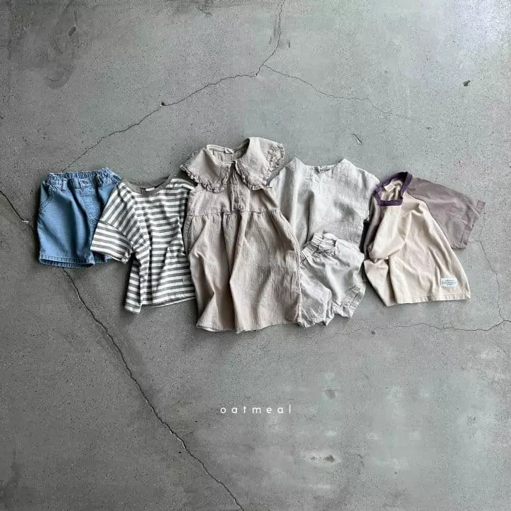 Oatmeal - Korean Children Fashion - #magicofchildhood - Dagan Linen Top Bottom Set - 6